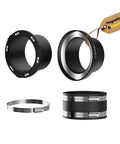 Battle Hardened Magnetic Dust Collector Fittings For 4 Inch Shop Vac Hoses, including connectors and clamps for easy installation.