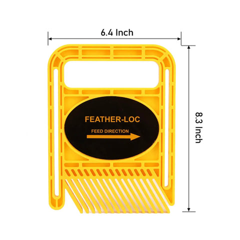 Kickback Buster 2 Pack Adjustable Featherboards For Table Saws Router Tables And Band Saw Fences Keep Your Cuts Hella Smooth With Rock Solid Feeder Guides Yellow, yellow adjustable featherboard with dimensions 6.4 x 8.3 inches.