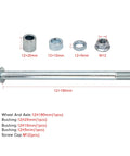 12mm 180mm Front And Rear Axle With Bush Kit For Dirt Bike Scooter Quad ATV Includes 1 Rear Axle And 3 Bushings 20mm 10mm 5mm beefy steel axle with bushings