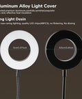 Aluminum ring light of Clip On Desk Light With 48 LEDs, Ultra Flexible Gooseneck, 3 Color Modes, USB Clamp Mount, Home Office Dorm
