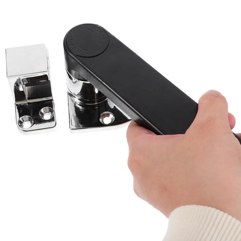 Hand gripping Heavy Duty Zinc Alloy Cooler Door Handle Latch With Sleek Minimalist Black Finish Built To Last Tough As Nails Durable Freezer