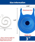 Diagram showing the 3-Inch Toilet Flapper Replacement Kit For Gerber 99-788 with rubber flapper and stainless steel chain.