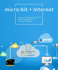 Infographic showing micro:bit with Internet connection, IoT Cool Microbit Sensor Starter Kit With Octopus Series Sensors And WiFi Module RTC Timing Cloud Data Environment Experiment Kit For Internet Of Things Without Microbit.
