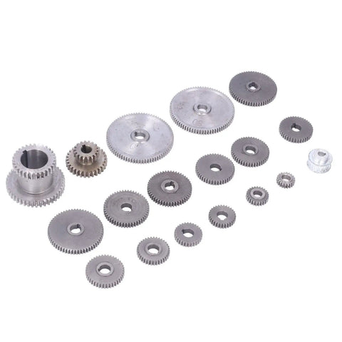 18 Piece Steel Change Gears For 7X10 Mini Lathe Nifty Shop Upgrade For DIY Craftsmen Built Rock Solid Smooth Running Metal Gear Set Awesome For Crankin On Precision Projects Cj0618 Compatible