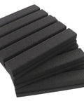 Kick Some Serious Noise To The Curb With This Top Notch Soundproof Acoustic Foam Panel Set Featuring High Density Wedge Wall Tiles That Are Straight Up Fire Retardant And Built Tough For Real Home Studio Upgrades - Set of 6 black foam wedges