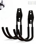 Heavy Duty EV Charger Wall Mount Cuts The Clutter And Secures Charging Cables For Totally Hassle Free Indoor Or Garage Storage Setup Iron J Hook Holder, black iron hooks with mounting accessories.