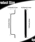 Product size diagram for 4 Pack 7.87 Inch Black Barn Door Handles Built To Last Heavy Duty Rustic Metal Cabinet Pulls