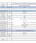 Technical specifications table for Incremental Rotary Encoder A CHA 102.4BM G05L Optoelectronic Encoder for Precision Motion Sensing.