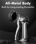 Tough As Nails Heavy Duty Metal Garden Hose Nozzle With Seven Adjustable Spray Patterns High Pressure Hand Sprayer In Black