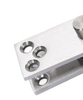 Close-up of Concealed Stainless Steel Pivot Door Hinge For Wood Doors And Hidden Bookcases Heavy Duty 360 Degree Rotation With Ball Bearing System