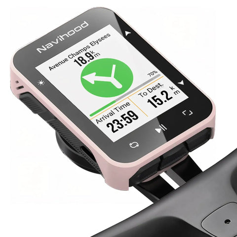 L2 GPS Bike Computer with 2 Inch Color LCD Wireless Cycling Display Bluetooth and ANT Plus IPX7 Waterproof Auto Backlight