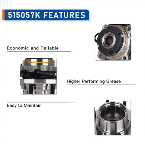 Ford Front Wheel Bearing Hub Assembly For 1999 2004 F 250 Super Duty F 350 Super Duty F 450 Super Duty F 550 Super Duty 4x4 8 Lug With ABS features