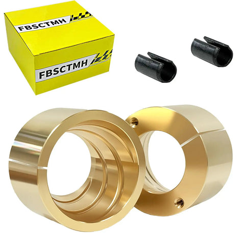 Beefed Up Bronze Upper Kingpin Bushing Rebuild Kit For GM Chevy Dodge Ford Dana 60 Knuckles Off Road Ready Easy Install Replaces OEM Nylon Cone Bushings Heavy Duty For Rock Crawling, bronze bushings and trim pipes