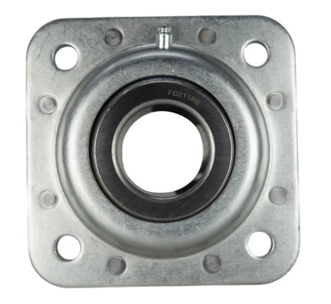 Front view of Beefed Up Heavy Duty Disc Harrow Flange Bearing Replacement For Drivetrain Bore One And Three Quarters Inch Bolt To Bolt Five