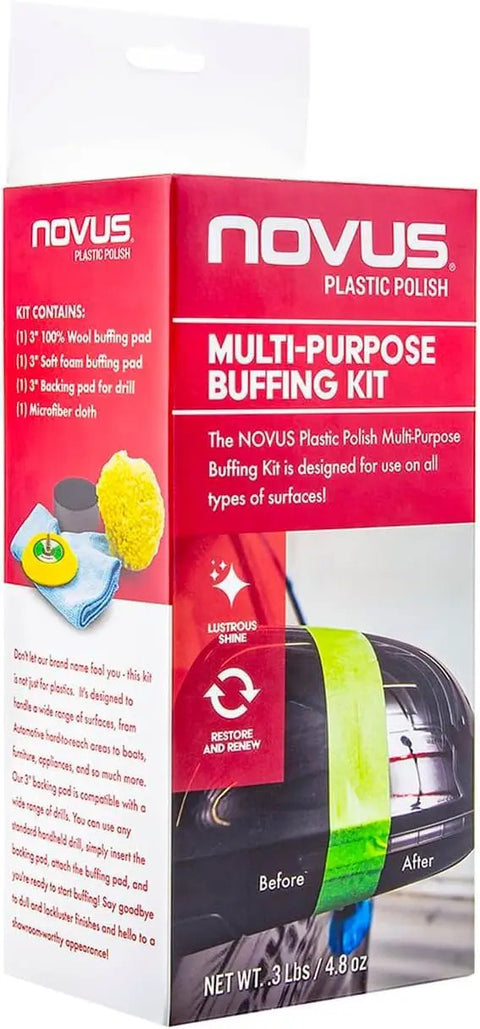 Multi-Purpose Buffing Kit Featuring 100 Percent Wool Buffing Pad Soft Foam Pad 3 Inch Backing Pad For Drill And Microfiber Cloth