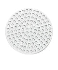 Top Shelf Reusable Espresso Puck Screen Built From Heavy Duty 304 Stainless Steel Fits 51mm 54mm And 58mm Baskets with round perforations.