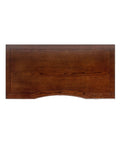 Rock Solid Grey Cashmere Rubber Wood Computer Desk With Smooth Height Adjustment And Badass Aesthetic top view showing rich wooden surface.
