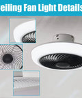 Remote Control Ceiling Fan With Lights, 72W Dimmable Flush Mount Ceiling Fan With LED Light details and design