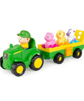 Animal Sounds Wagon Ride Musical Tractor Toy Set for Toddlers, Includes Push Along Tractor, Farmer Figure, and 3 Farm Animals