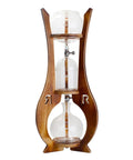 Smooth Operator Cold Brew Coffee Tower With Sturdy Wooden Frame, big batch drip brewer with glass parts for iced coffee.