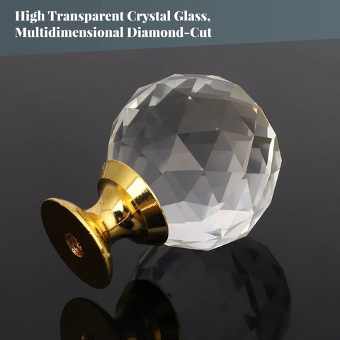 Set Of Six Totally Blinged Crystal Cabinet Knobs With Durable Zinc Gold Base And Sleek Diamond Shape For Dressers Drawers Real Home Decor Vibe Shifter Hardware