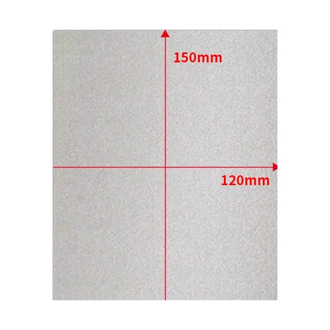 Super Thick 15 By 12 Cm Microwave Mica Sheets 2 Pack Heavy Duty Heat Insulation Plates For Magnetron Cap Shields Core Components Easy Replacement Compatible With Midea Ovens, dimensions shown