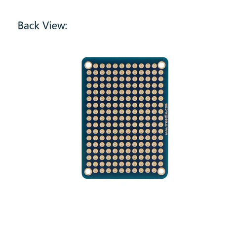 Back view of Mini Solderable Breadboard Kit 9 Pcs Universal Double Sided PCB Shield For Prototyping And Testing Gold Plated Holes