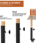 Heavy Duty 7 Inch Adjustable Metal Table Leg Extenders Featuring Smooth Rolling Locking Casters shown in installation steps with black and wood finish.