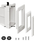 Recessed Wall Outlet Box For TV Mounts And Home Theater 1 Gang Flush Mount Electrical Box With Duplex And Decorator Style Covers
