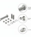 Beefy 304 Stainless Hex Head Bolt Nut Washer Kit SAE And Metric Fasteners All In One Organized Set for auto repair and machinery.