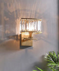 Level Up Your Home With These Sleek Crystal Brass Wall Sconces Bringing Major Glow To Any Headboard Bedroom Or Hallway Using Standard E14 Bulbs For Quick Install - Stylish brass wall lamp with crystal shade.