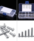 Hex Socket Screw Set Kit With 180 Heavy Duty Stainless Steel Screws For Appliance And Machine Repair Rust Resistant 304 Grade Hardware All Purpose Assortment For DIYers And Pros, case open
