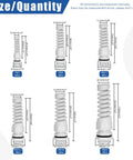 Diagram of 22 Piece Cable Gland Kit For Electrical Installations With PG7, PG9, PG11, PG13.5, PG16, And PG21 sizes and dimensions