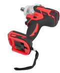 Ftovgue Brushless Impact Wrench Cordless High Torque 250Nm Electric Driver With 18V Battery And 12 7Mm Square Chuck robust power tool with black and red design.