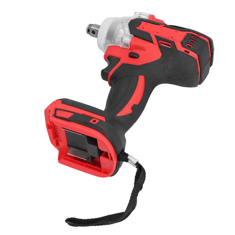 Ftovgue Brushless Impact Wrench Cordless High Torque 250Nm Electric Driver With 18V Battery And 12 7Mm Square Chuck robust power tool with black and red design.