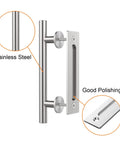 12 Pack Sliding Barn Door Handles Hardware Set with Flush Double Sided Finger Pull for Gates Garages and Cabinets Solid Steel Construction Powder Coated Finish Rust and Corrosion Resistant Smooth Touch No Sharp Edges Stainless Look