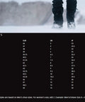 Impact Winter Boots With Tall Leather And Nylon Upper Locking Snow Collar, Eco Tek Materials, Size 12, Black against snowy background