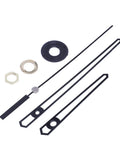 DIY Friendly No Nonsense Wall Clock Repair Kit with pendulum, quartz motor, black hands, and fittings, various sizes