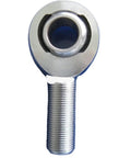 Close-up view of 4 Piece Heavy Duty Chromoly Steel heim Joint Set Right Hand Thread Rod Ends with smooth threaded end.