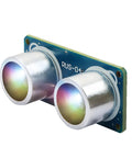 Ultrasonic Sensor Module with WS2812 RGB Lighting for Arduino Raspberry Pi and Micro:bit, front view of dual sensors on PCB