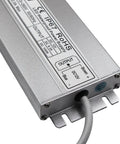 Close-up of IP67 waterproof LED driver 100W 12V DC 8.5A transformer with US 3-prong plug and slim durable design for outdoor use