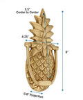 8 Inch Solid Brass Pineapple Door Knocker With Mounting Hardware Dope Front Door Accessory Premium Finish Durable Brass Construction