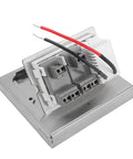 Slick Recessed Floor Outlet With Dual Usb A And C Ports Heavy Duty Flush Mount Electrical Receptacle Box Kit showing wiring details.