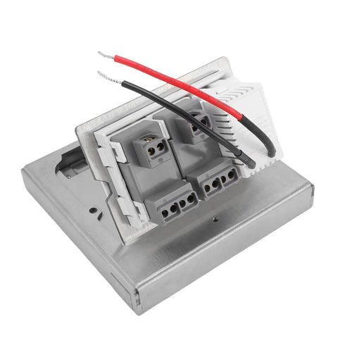 Slick Recessed Floor Outlet With Dual Usb A And C Ports Heavy Duty Flush Mount Electrical Receptacle Box Kit showing wiring details.