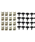 BMW Undertray Fastener Kit With 40 Pcs Hex Head Tapping Bolts And U Nut Clips For Splash Shield Replacement Heavy Duty Compatible With 1 Series Through 7 Series X1 X3 X5 X6 Z3 Z4 And Mini, 20 bolts and 20 clips
