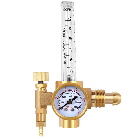 Pro Grade Argon CO2 Gas Regulator Flow Meter With 6.8 Foot Hose For TIG And MIG Welders CGA 580 Compatible Accurate 0 To 60 CFH Flow Gauge