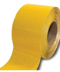 Yellow Reflective Pavement Marking Tape For Outdoor Use Built Tough, 4 Inch By 150 Foot Roll Conforms To Rough Or Smooth Asphalt