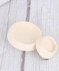 White Rubber Sink Stopper with Hanging Ring 4pcs for Bathtub Drains, showcasing two sizes of rubber stoppers in a light color.