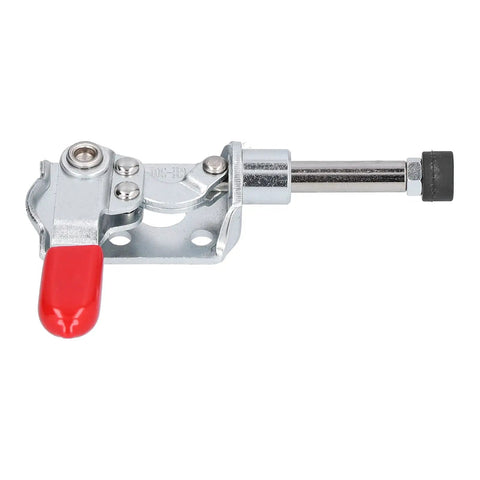 Push Pull Toggle Clamp With 40kg Holding Capacity Stainless Steel Built Tough Quick Positioning Fixture For Welding Mold Testing Jig Electronics Installation Reliable Clamp For Parts And Assemblies, red handle