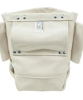 Front view of Heavy Duty Bolt Bag With Bull Pin Loops And Drain Holes, No 4 Canvas Tool Carrier With Tunnel Loop, Fits Belts Up To 3 Inches